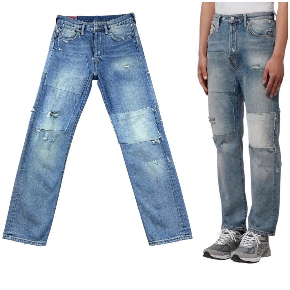 ACNE STUDIOS Mens Bla Konst 1996 Vintage Patch Jeans 29x32